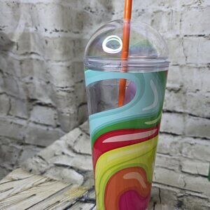 Starbucks 2025 Summer Collection 24oz Cold Venti Cup Rounded Bubble Lid Retired